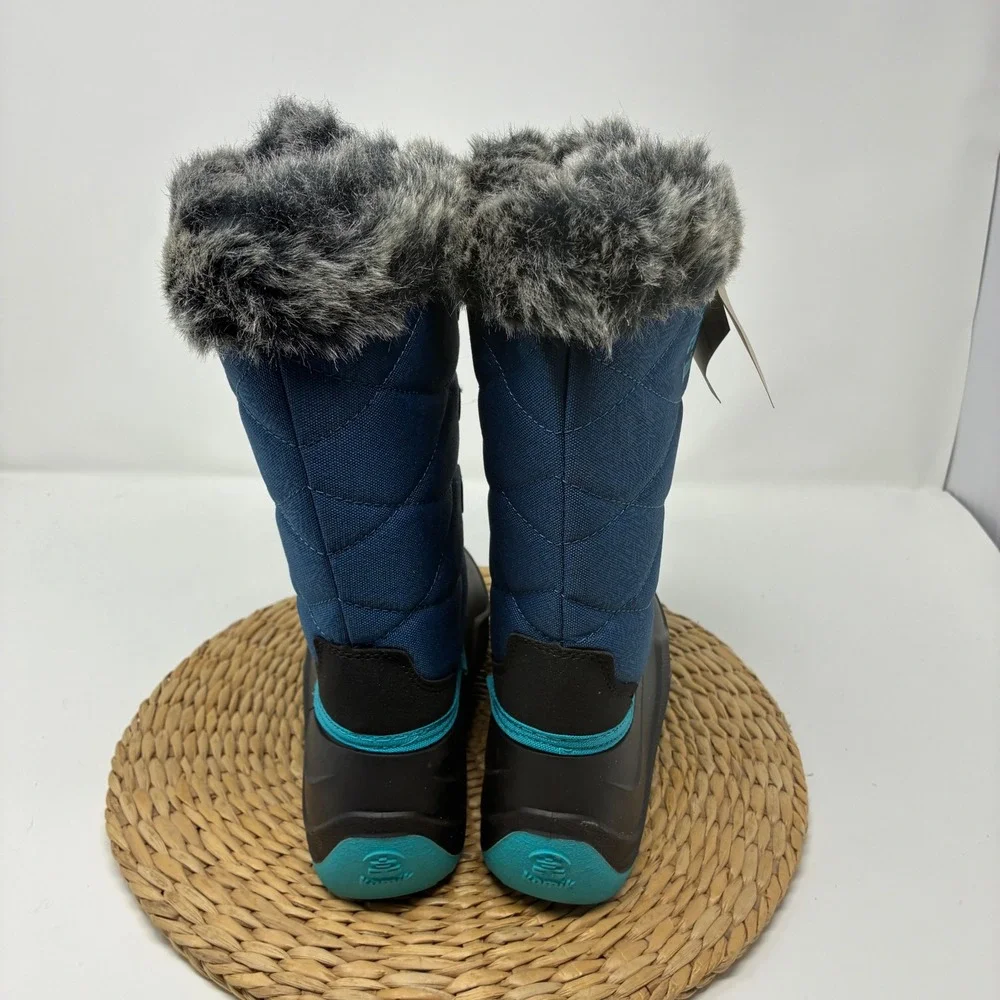 Kamik Kids Size 4 Navy Blue Waterproof Winter Snow Boots Vegan NWT -40‎